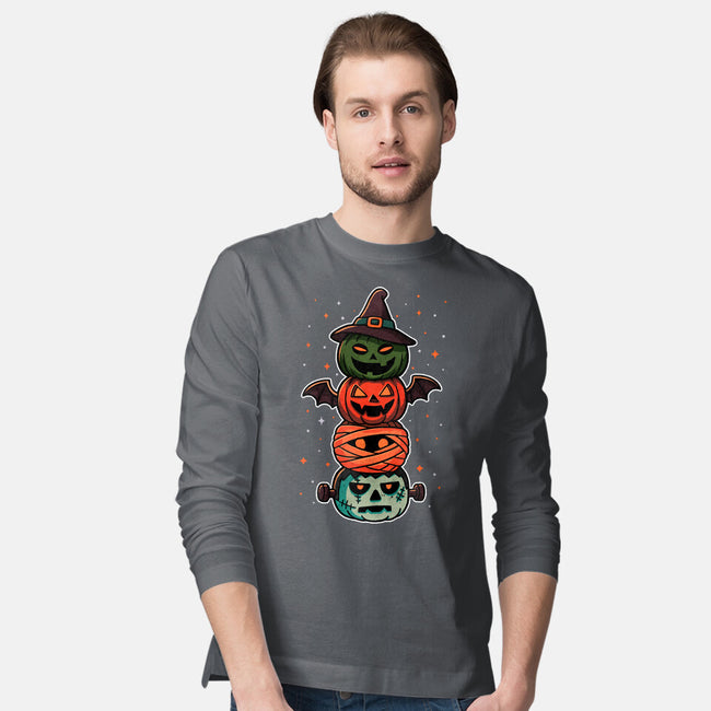 Pumpkin Totem-Mens-Long Sleeved-Tee-fanfreak1