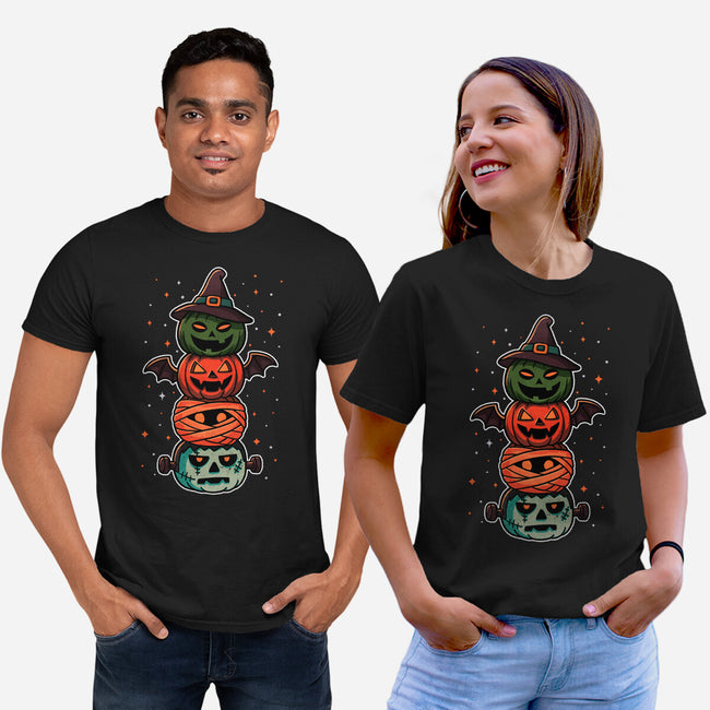 Pumpkin Totem-Unisex-Basic-Tee-fanfreak1