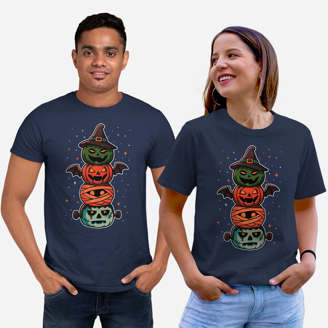 Pumpkin Totem-Unisex-Basic-Tee-fanfreak1