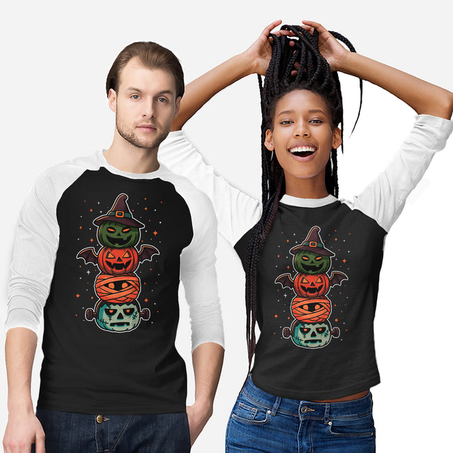 Pumpkin Totem-Unisex-Baseball-Tee-fanfreak1