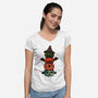 Pumpkin Totem-Womens-V-Neck-Tee-fanfreak1