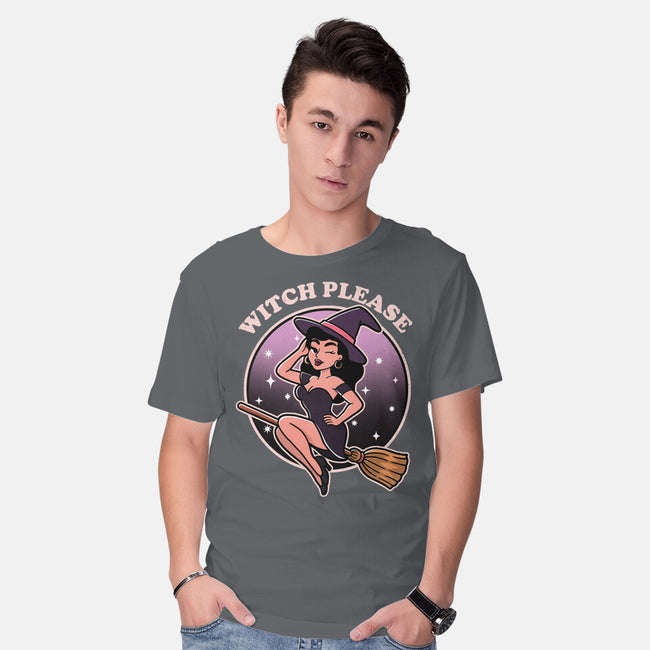 Spooky Witch Please-Mens-Basic-Tee-fanfreak1
