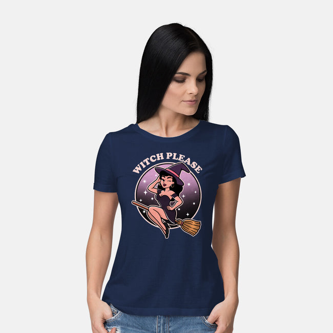 Spooky Witch Please-Womens-Basic-Tee-fanfreak1