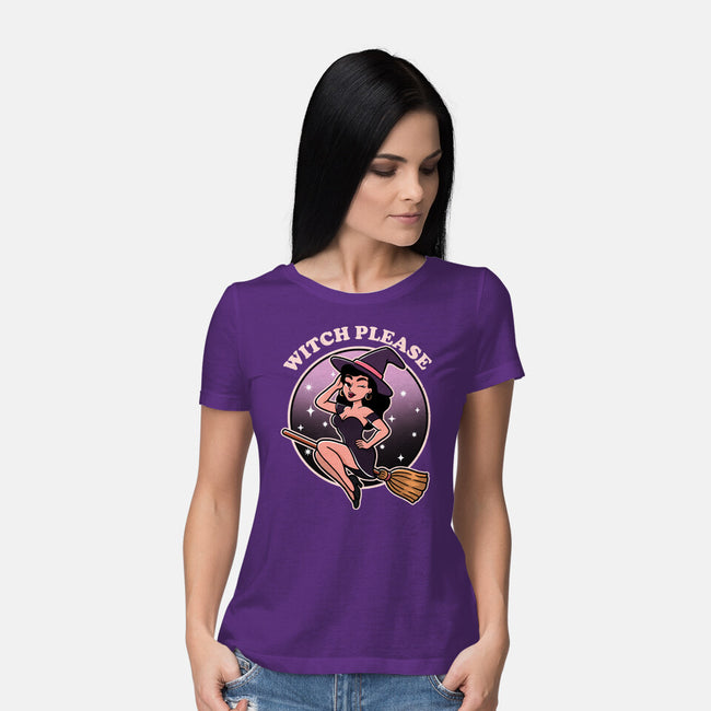 Spooky Witch Please-Womens-Basic-Tee-fanfreak1