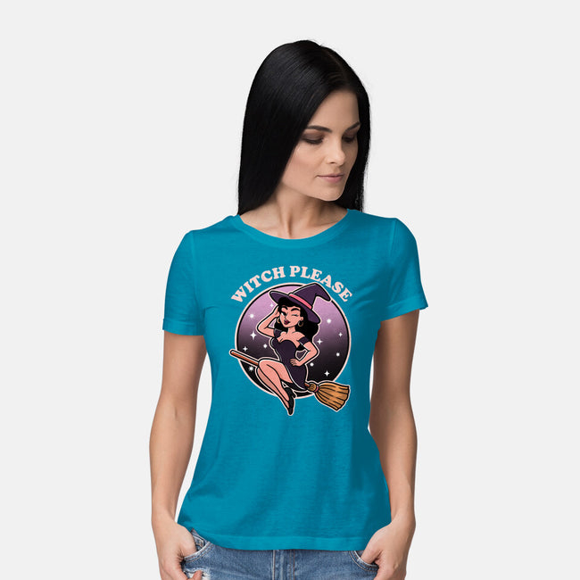 Spooky Witch Please-Womens-Basic-Tee-fanfreak1