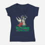 Sword In The Stone-Womens-V-Neck-Tee-Betmac