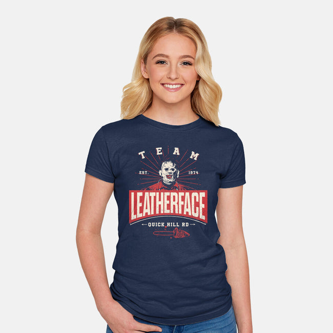 Team Leatherface-Womens-Fitted-Tee-Getsousa!