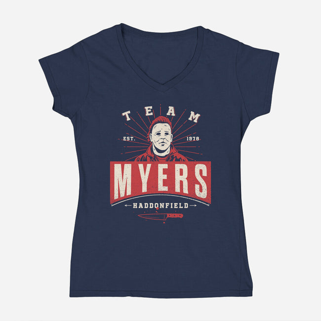 Team Myers-Womens-V-Neck-Tee-Getsousa!