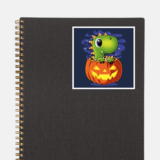 Trick Or T-Rex-None-Glossy-Sticker-erion_designs