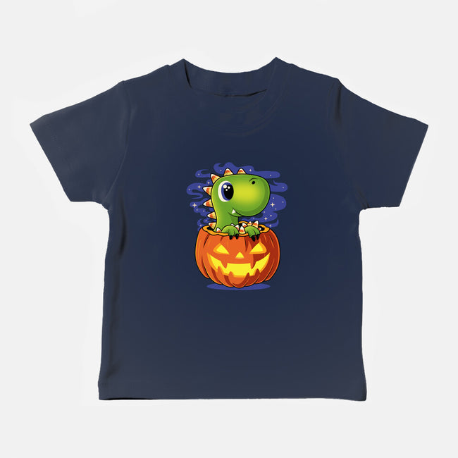Trick Or T-Rex-Baby-Basic-Tee-erion_designs