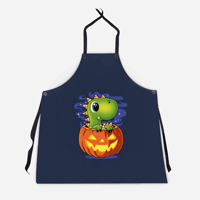Trick Or T-Rex-Unisex-Kitchen-Apron-erion_designs