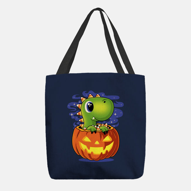 Trick Or T-Rex-None-Basic Tote-Bag-erion_designs