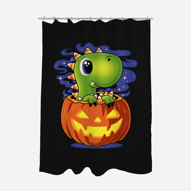 Trick Or T-Rex-None-Polyester-Shower Curtain-erion_designs