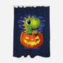 Trick Or T-Rex-None-Polyester-Shower Curtain-erion_designs