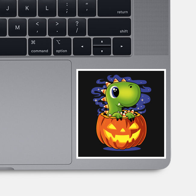 Trick Or T-Rex-None-Glossy-Sticker-erion_designs