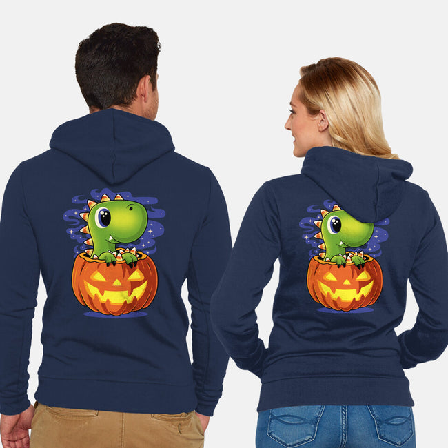 Trick Or T-Rex-Unisex-Zip-Up-Sweatshirt-erion_designs