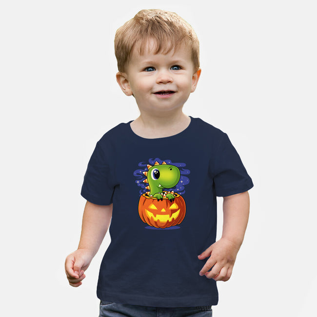 Trick Or T-Rex-Baby-Basic-Tee-erion_designs