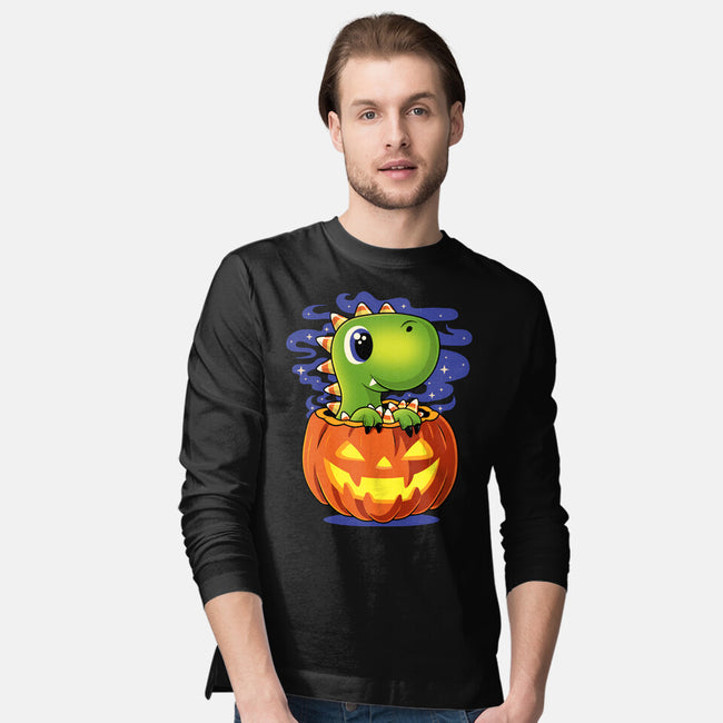 Trick Or T-Rex-Mens-Long Sleeved-Tee-erion_designs