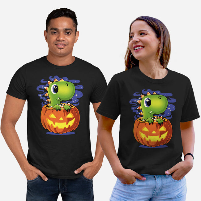 Trick Or T-Rex-Unisex-Basic-Tee-erion_designs