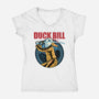 Duck Bill-Womens-V-Neck-Tee-glitchygorilla