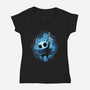 Glowing Insectoid-Womens-V-Neck-Tee-glitchygorilla