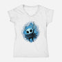 Glowing Insectoid-Womens-V-Neck-Tee-glitchygorilla