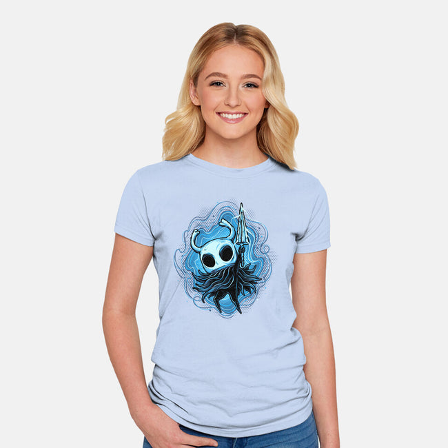 Glowing Insectoid-Womens-Fitted-Tee-glitchygorilla