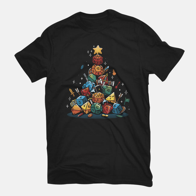 Xmas Tree Dice-Unisex-Basic-Tee-Vallina84