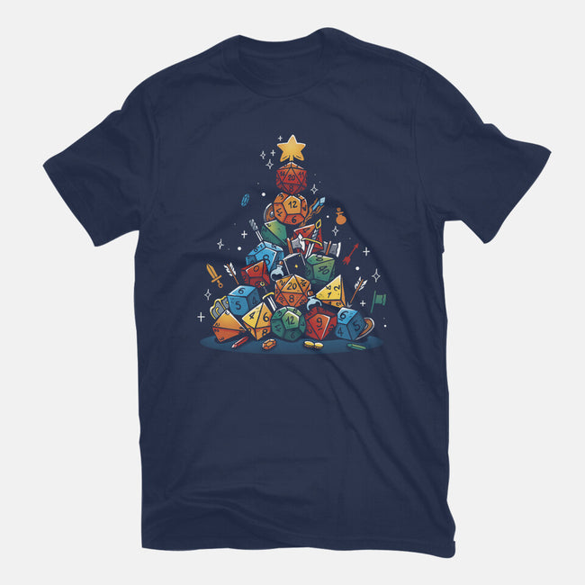 Xmas Tree Dice-Unisex-Basic-Tee-Vallina84