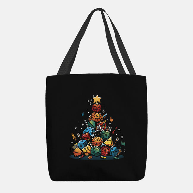 Xmas Tree Dice-None-Basic Tote-Bag-Vallina84