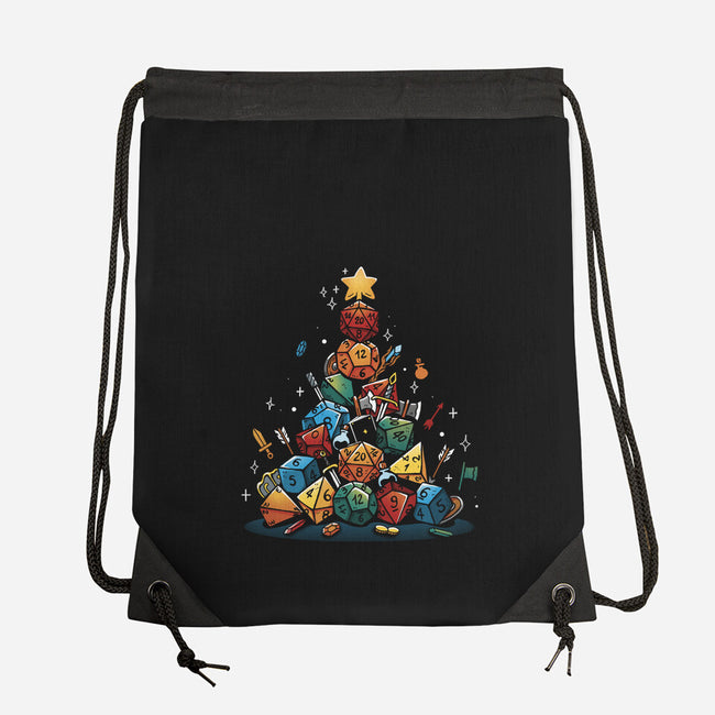 Xmas Tree Dice-None-Drawstring-Bag-Vallina84