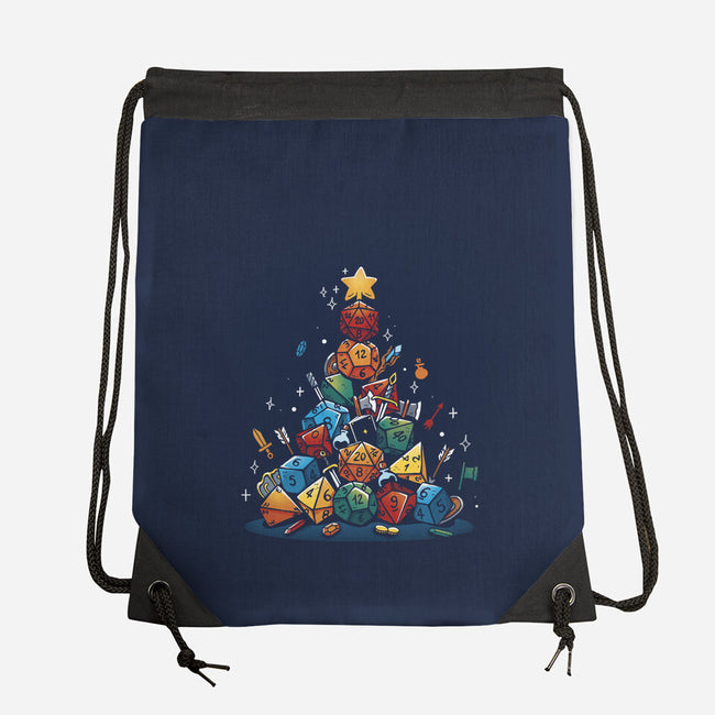 Xmas Tree Dice-None-Drawstring-Bag-Vallina84
