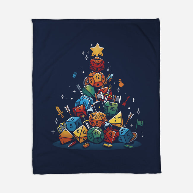 Xmas Tree Dice-None-Fleece-Blanket-Vallina84