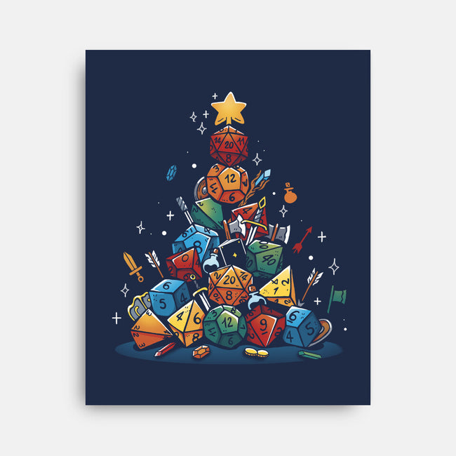 Xmas Tree Dice-None-Stretched-Canvas-Vallina84