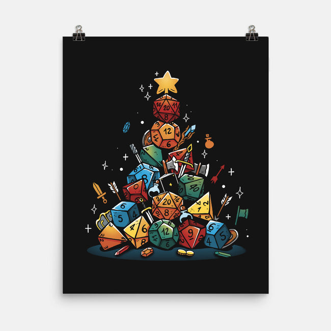 Xmas Tree Dice-None-Matte-Poster-Vallina84