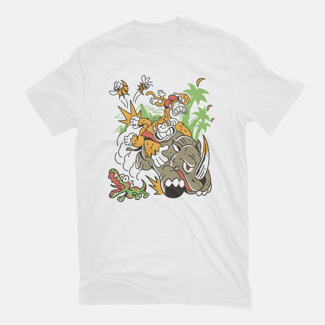 Jungle Rush-Womens-Fitted-Tee-Henrique Torres