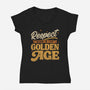 Golden Age-Womens-V-Neck-Tee-Popnotic