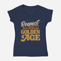 Golden Age-Womens-V-Neck-Tee-Popnotic