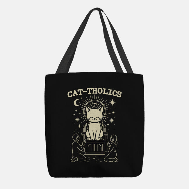 Cattholics-None-Basic Tote-Bag-fanfabio