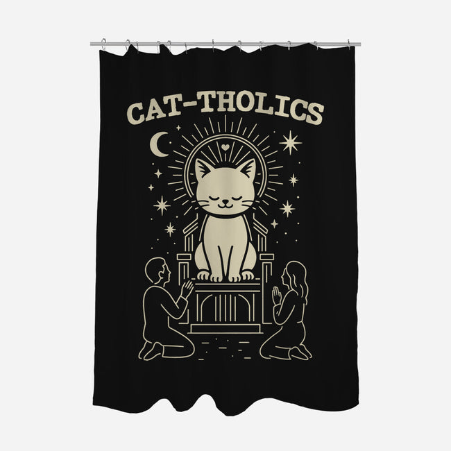 Cattholics-None-Polyester-Shower Curtain-fanfabio