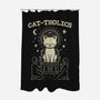Cattholics-None-Polyester-Shower Curtain-fanfabio