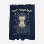 Cattholics-None-Polyester-Shower Curtain-fanfabio