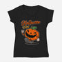 Halloween Retro Vibes-Womens-V-Neck-Tee-FernandoSala