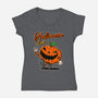 Halloween Retro Vibes-Womens-V-Neck-Tee-FernandoSala