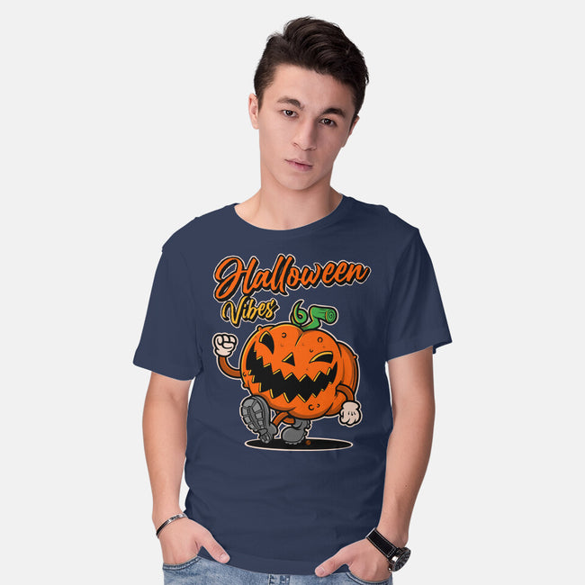 Halloween Retro Vibes-Mens-Basic-Tee-FernandoSala
