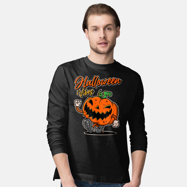 Halloween Retro Vibes-Mens-Long Sleeved-Tee-FernandoSala