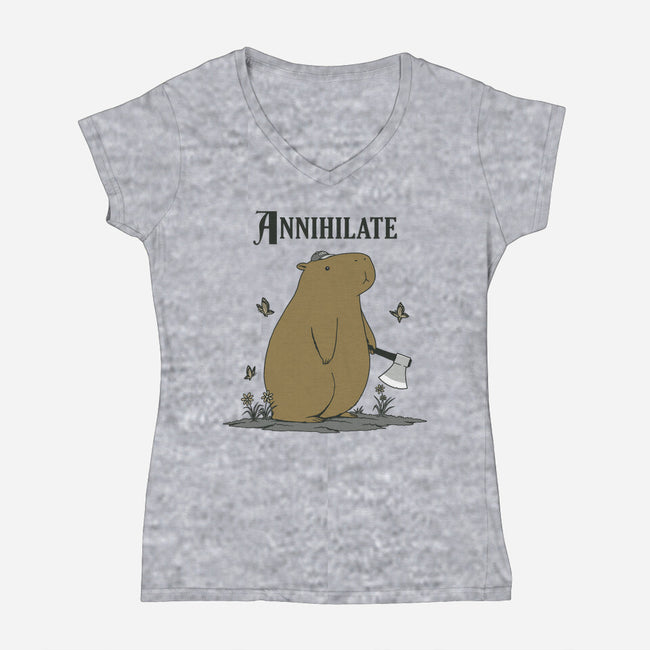 Annihilate-Womens-V-Neck-Tee-pigboom