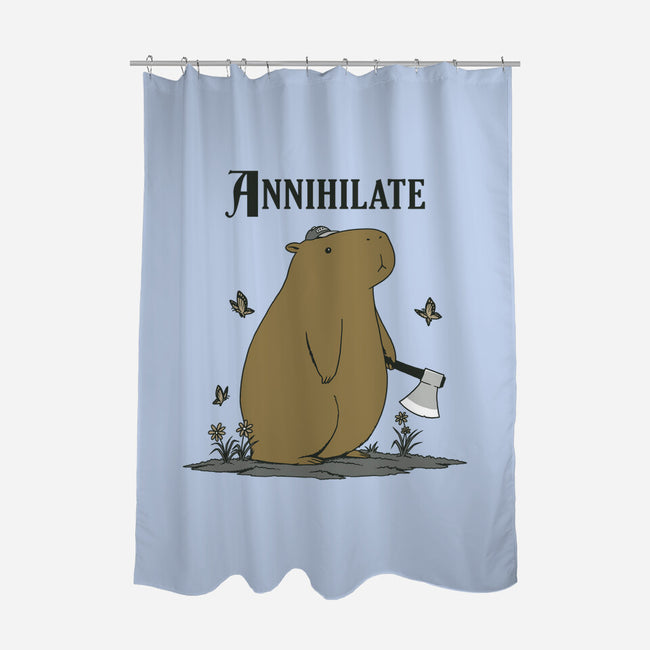 Annihilate-None-Polyester-Shower Curtain-pigboom