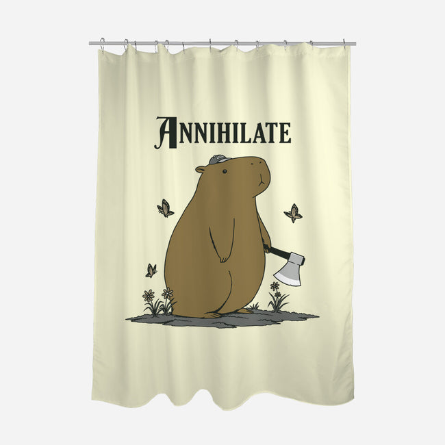 Annihilate-None-Polyester-Shower Curtain-pigboom