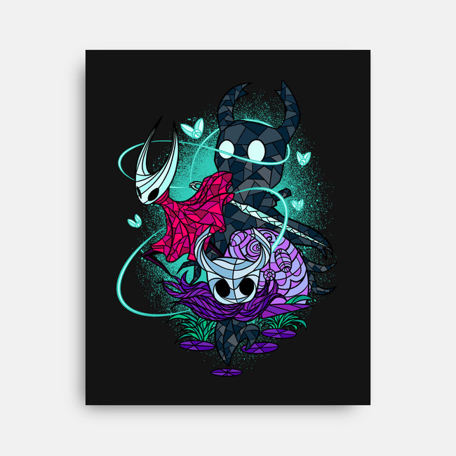 Stained Glass Bug Warriors Fantasy-None-Stretched-Canvas-sachpica